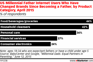 US Millennial Father Internet Users Who Have Changed Brands Since Becoming a Father, by Product Category, April 2015 (% of respondents)