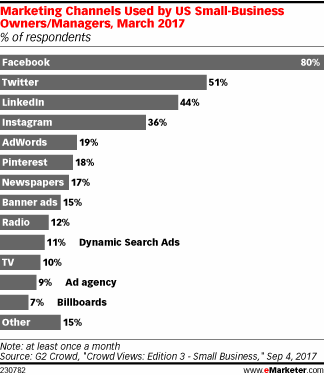 emarketer - SMB marketing channels